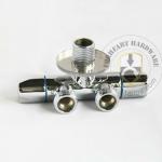 Chrome plated Ceramic 1/2&#39;&#39; Stop Water Double way Brass Angle Valve-FCX-JF01