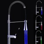 3 Colors Temperature Controlled Kitchen Sink LED Light Faucet Glow Tap Nozzle-