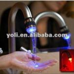 LED three color changing light faucet-
