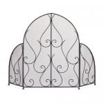 Black Scrollwork Fire Place Screen-