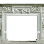 marble fireplace mantel-