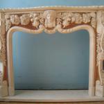 beige marble fireplace at cheapest price beige color fireplace European style-Fireplace
