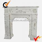 Shabby shic wooden fireplace mantel-LWCW08054