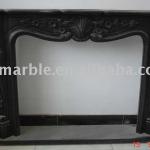 Nature Stone Black Marble Electric Fireplace-