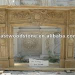 classic cream marble fireplace-EWS-P-205
