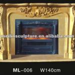 Freestanding Modern Natural Marble Fireplace-ML-006