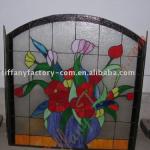 Tiffany Stained Glass Fireplace Screen-FST000060-FST000060