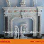 Carving Statuary Stone Fireplace-RS