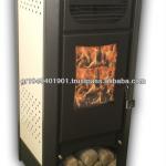 Wood burning steel stove with duble walls and air heater-SG1100