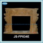 Carve figure statue marble fireplace-JS-FP034EL