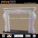 chinese marble fireplace white marble fireplace in guangzhou-PFM-001
