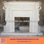 China White Marble Fireplace-China White Marble Fireplace