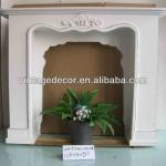 Vintage furniture wood fireplace mantel in white-LWYW5134