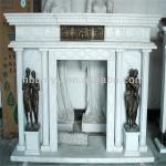 white marble Column fireplace OEM Manufacturer-