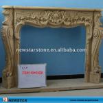 Newstar caved white marble fireplace-marble fireplace