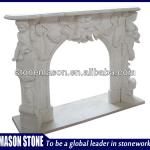 Beautiful cheap elegant natural indoor marble fireplace-MS5007