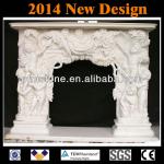 artificial marble fireplace surround in Guangzhou-fireplace 15