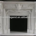 carrara marble fireplace-PFM-EFP125
