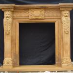 Yellow Antique Stone Fireplace-YXFP-