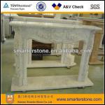 White Marble Fireplaces Mantel-White Marble Fireplaces Mantel