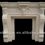 carved marble stone craft stove fireplace insert-XH-SF1001