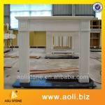 elegant white marble fireplaces for indoor-Aoli marble fireplace