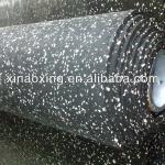 Recycled Gym Rubber Flooring, Black Rubber With Colorful Speckles.-Rubber Flooring Roll