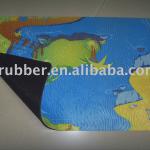 rubber flocking door mat manufacturer microfber floor mat-F17
