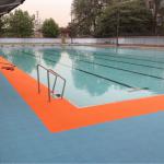Anti-slip PE swimming pool decking-