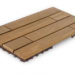 Rio Wood Deck Tiles - Interlocking System on Plastic Grid-