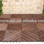 Solid wood decking floor for indoor / interlocking floor tiles-GS024C