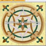 stone floor medallion and water jet flooring pattern-