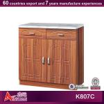 Wholesale mahogany 2 drawers laminate wooden kitchen cabinet-K807C