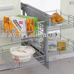 Kitchen Cabinet Chrome Metal Corner Basket HPJ712-HPJ712