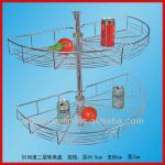 Stainless Steel Two Layer WireHalf Round Lazy Susan Basket WF-B180-WF-B180