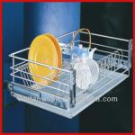 Stainless Steel Soft-Close Three Side Dish Dayer Basket With PlateWF-DSPTJ008V-WF-DSPTJ008V