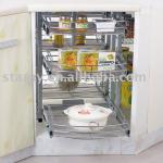 HZJ 401 Kitchen cabinet 360 degree magic corner revolving basket-HZJ401