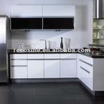 White gloss painted doors plywood MDF carcases modern kitchen cabinet-R07.23.03.0002