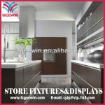 wood grain laminate kitchen cabinet-GW-KC08