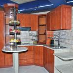 Kitchen Cabinets With Postforming Shutters-cherry