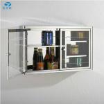 Stainless steel and glass kitchen cabinet 7034-7034