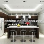 modern design wood veneer kitchen cabinet-kmw1