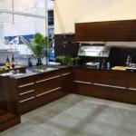 Contemporary High-end lux Kitchen Cabinet-Smart-walnut veneer