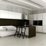 Modern White and Purple Acrylic Kitchen Cabinets-GF-1002-1009