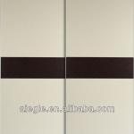 Artistic Bedroom Furniture Wooden Wardrobe Leather Sliding Door (F PY02+PY01)-F PY02+PY01
