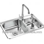 metal Kitchen Sinks / stainless steel kitchen sink / SUS304 Double bowl kitchen sinks stainless steel-FS-8601