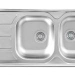 AS 17, 50 X 116 cm DOUBLE BOWL SINK-AS 17, 50 X 116 cm