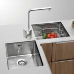 CUPC certificate corner stainless steel kitchen sink-901003