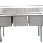 Brushed Commercial Kitchen Sink Stainless Steel-HZ-3F-RL
