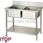 Double bowl stainless steel kitchen sink size-WT-2